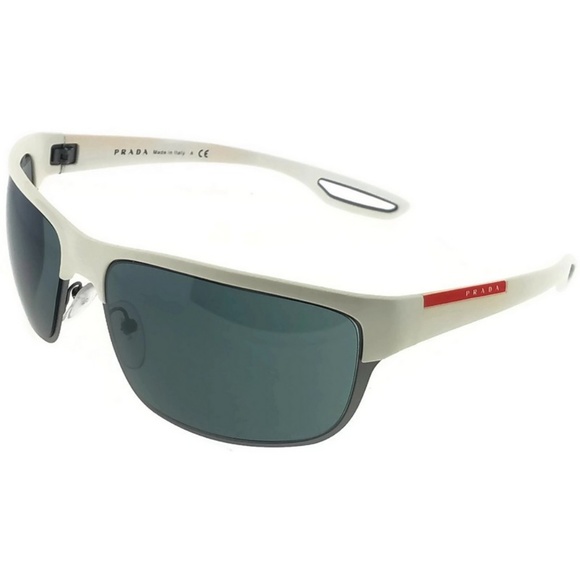 mens prada sunglasses white frame